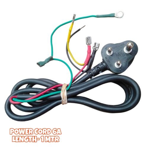 Power Cable 6A 3 Core 1M